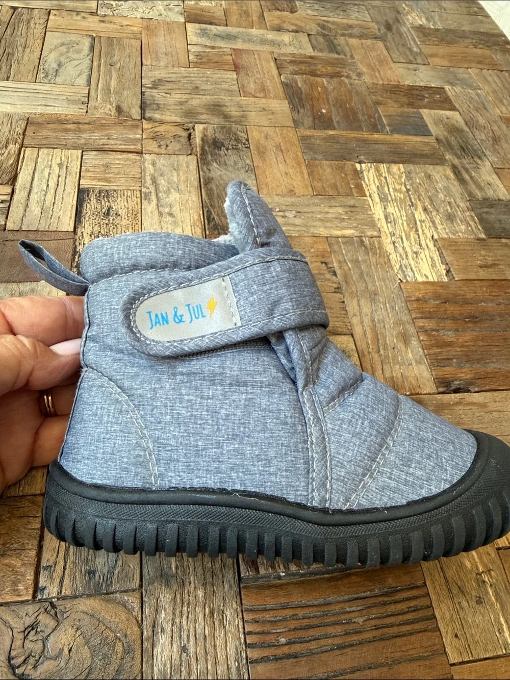 Jan & Jul Kids Toasty-Dry Booties Insulated Ankle Boots in Heather Gray Toddler
